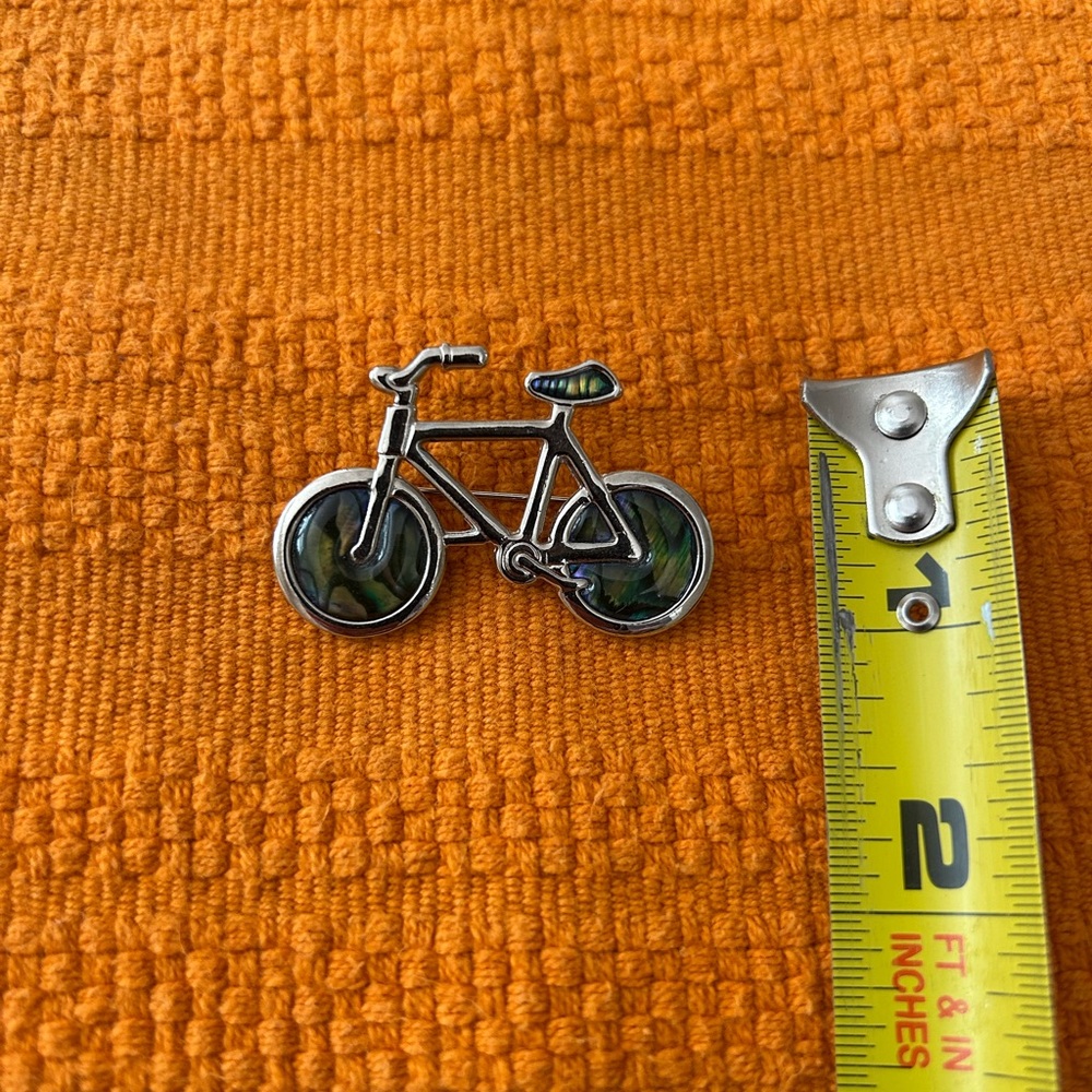 Bicycle Pin w/ Iridescent Inlay - Picture 5 of 5